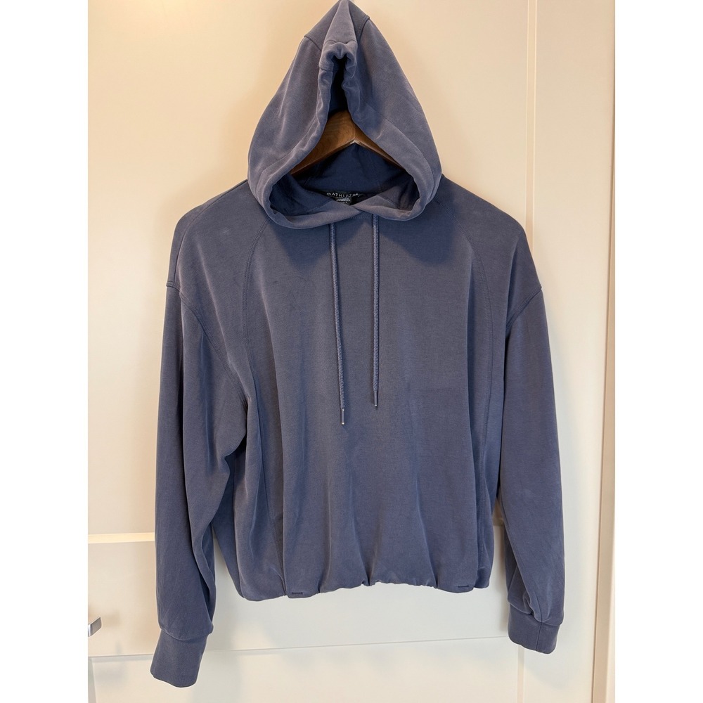 Athleta Seasoft‎ Bubble Hem Hoodie Navy Blue Size XS